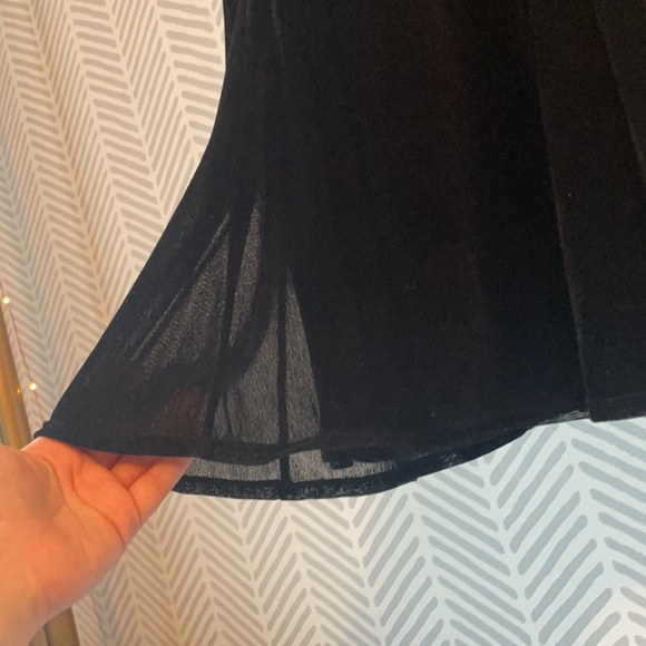 Theyskens Theory Black Velvet & Mesh Mini Dress 🖤✨ - Picture 5 of 5